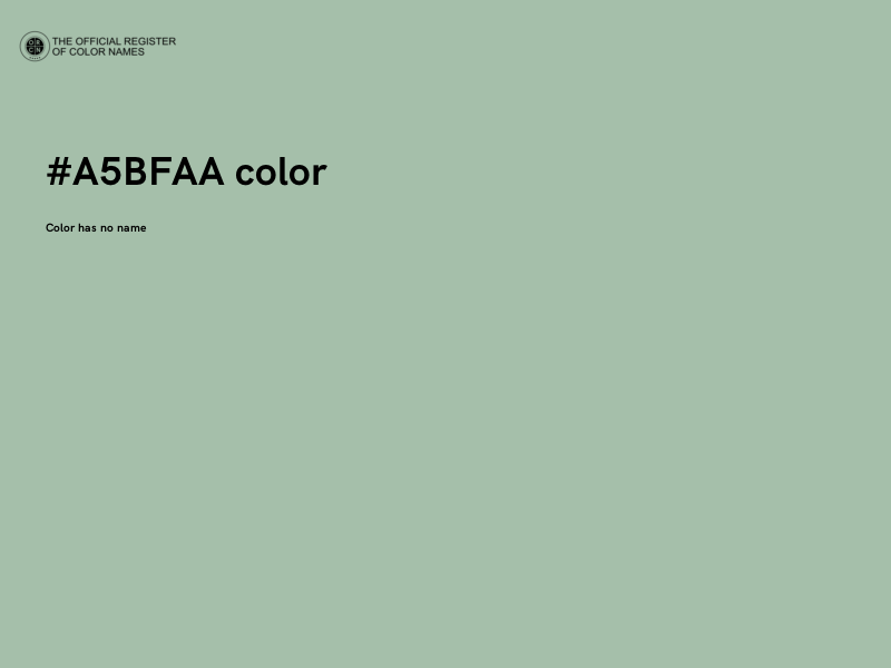 #A5BFAA color image