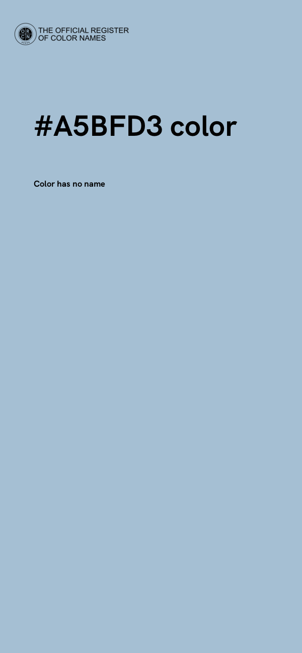 #A5BFD3 color image