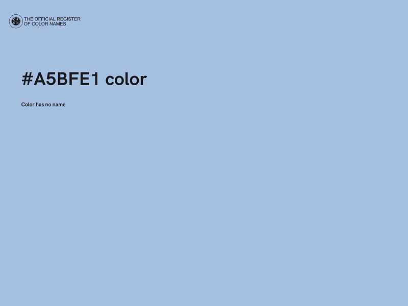 #A5BFE1 color image