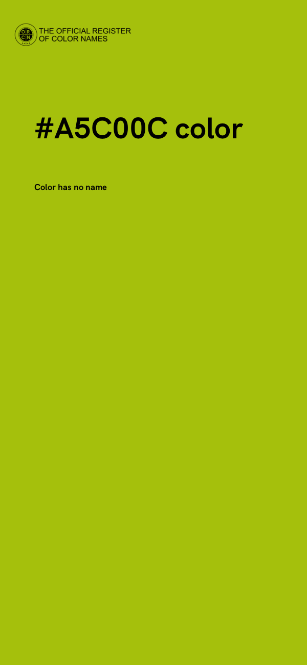 #A5C00C color image