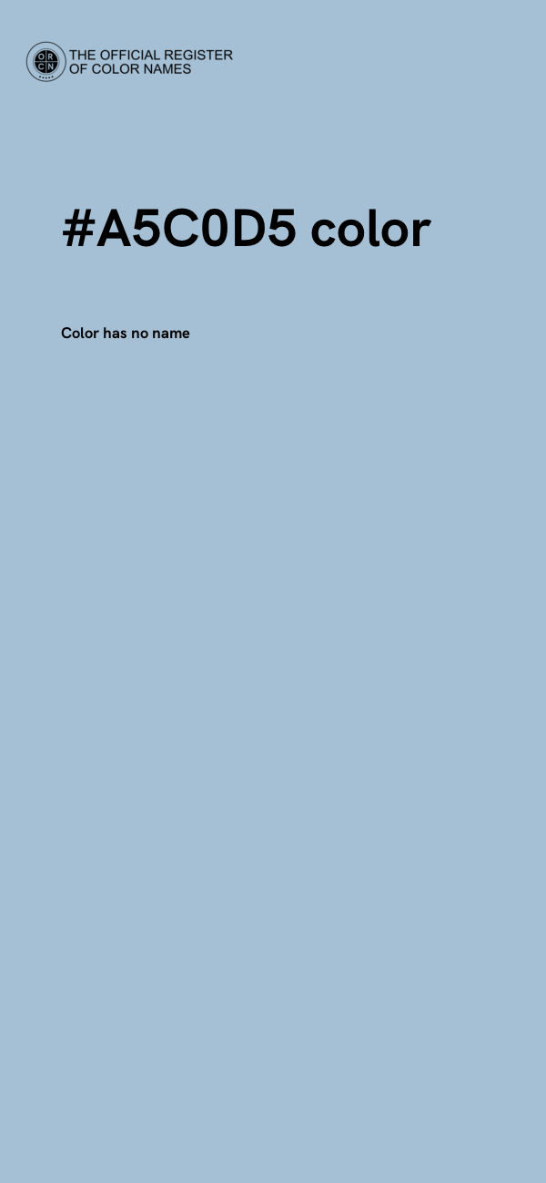 #A5C0D5 color image