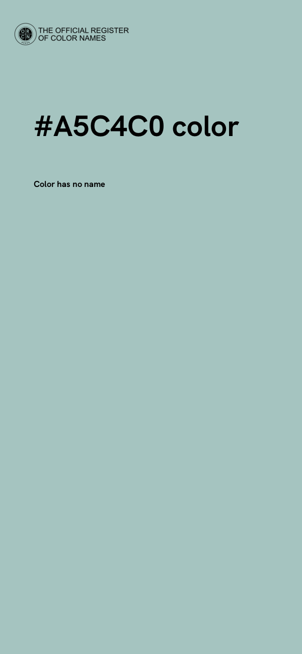#A5C4C0 color image