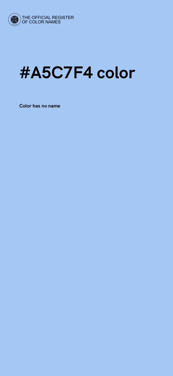 #A5C7F4 color image