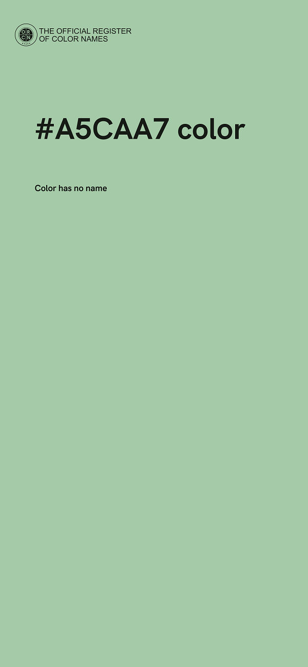 #A5CAA7 color image
