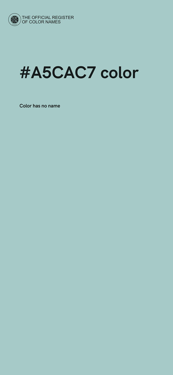 #A5CAC7 color image