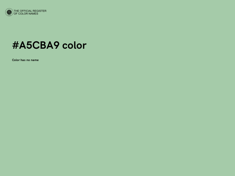 #A5CBA9 color image