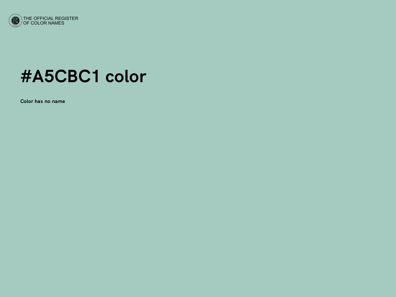 #A5CBC1 color image