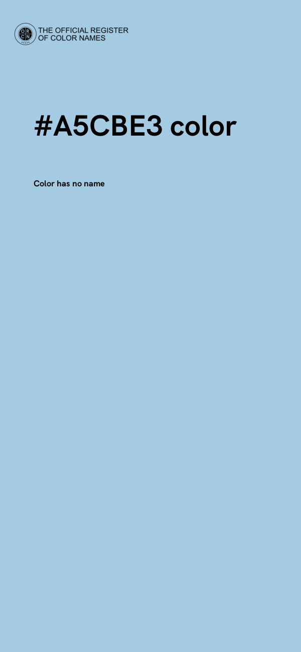 #A5CBE3 color image
