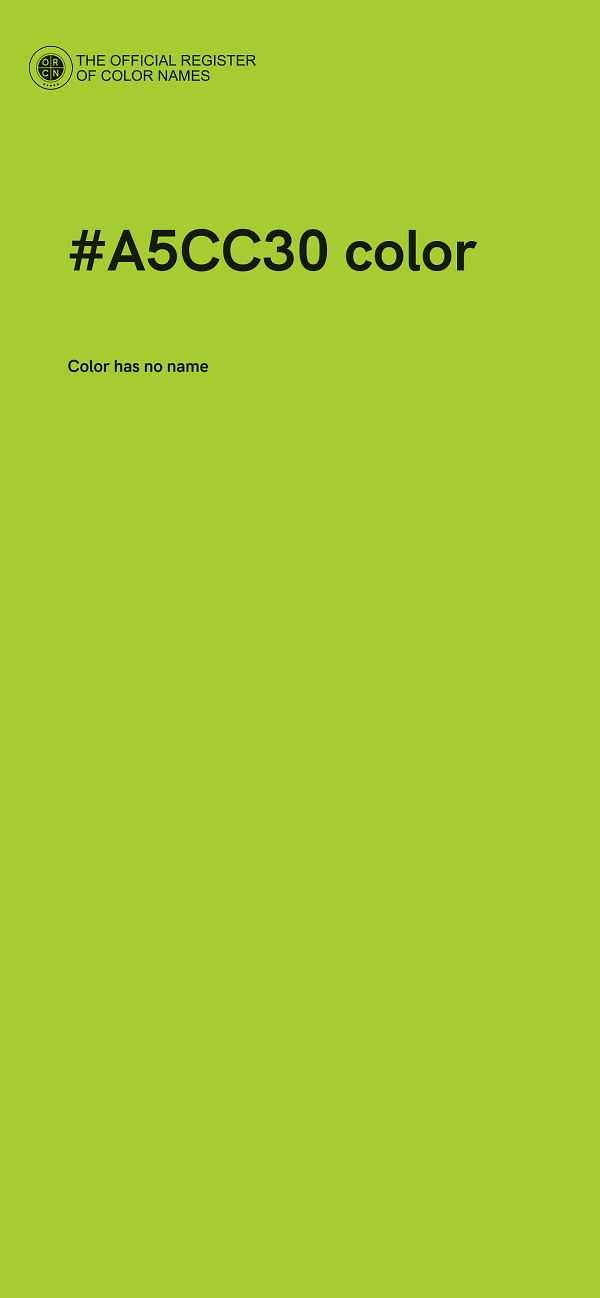 #A5CC30 color image