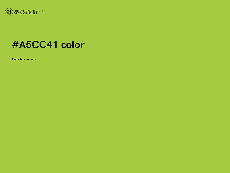 #A5CC41 color image