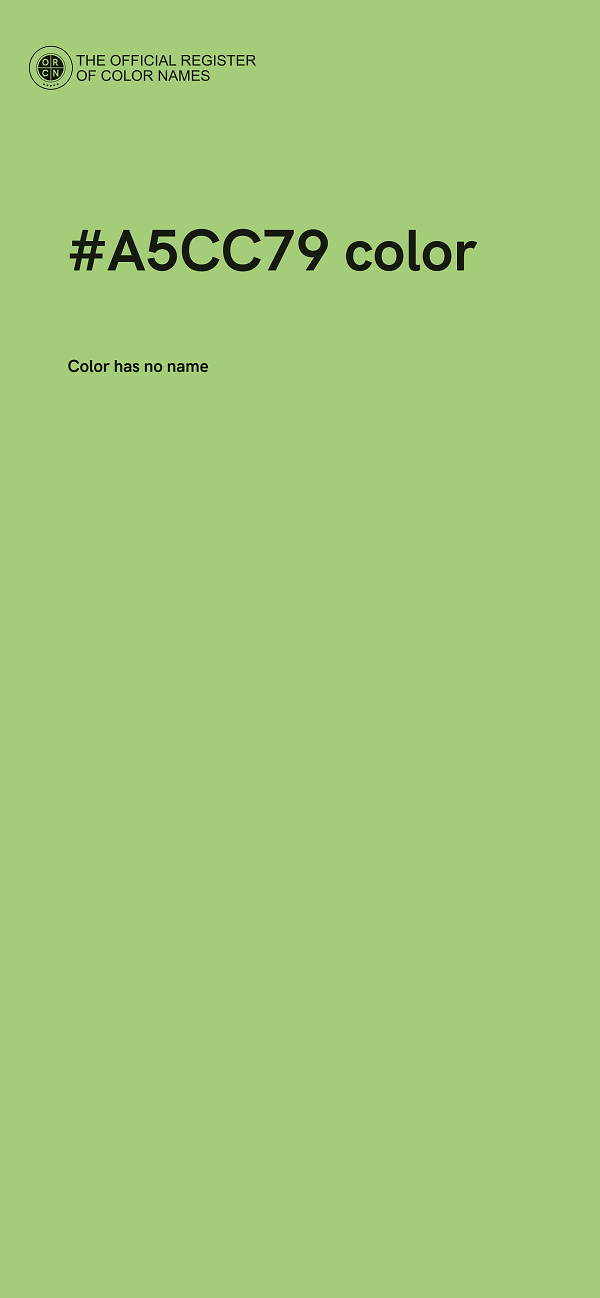#A5CC79 color image