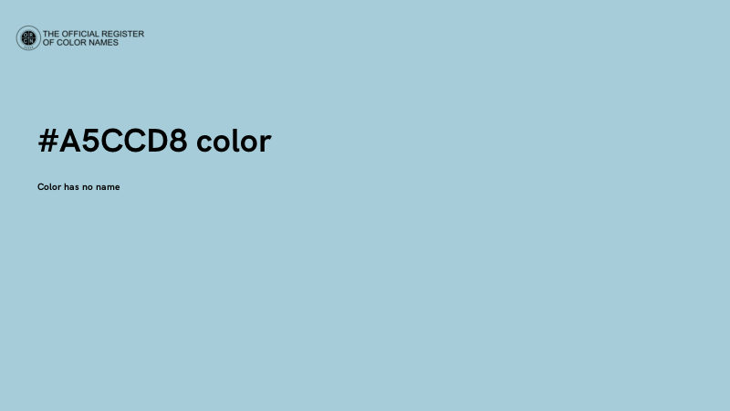 #A5CCD8 color image