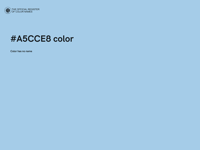 #A5CCE8 color image