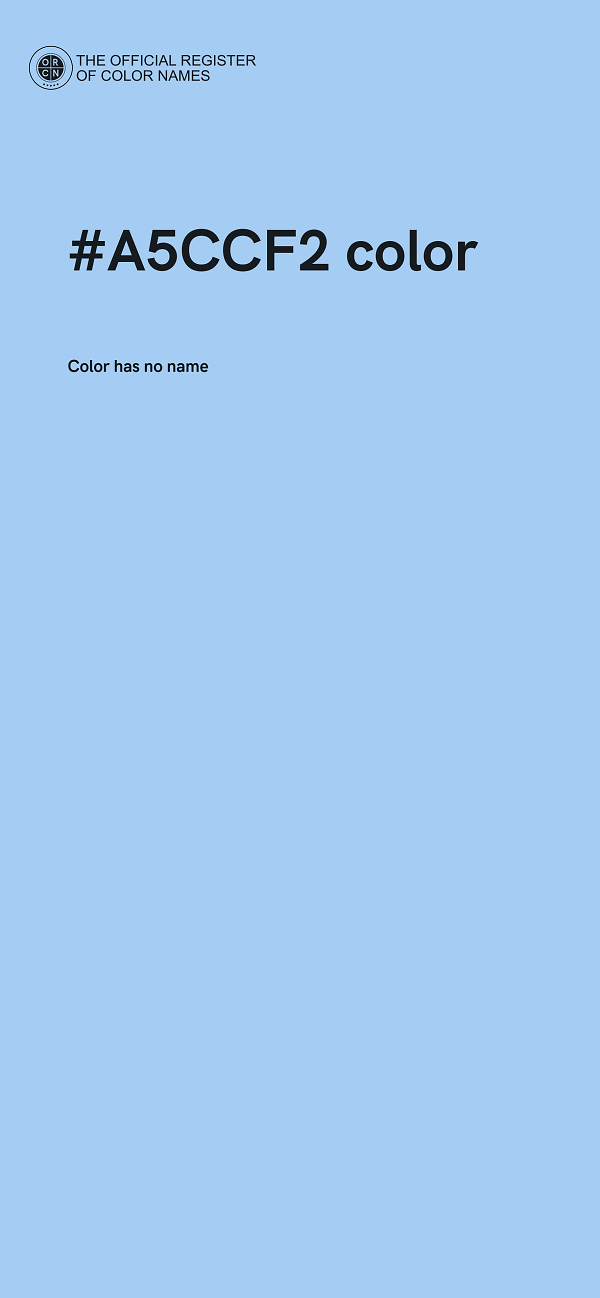 #A5CCF2 color image