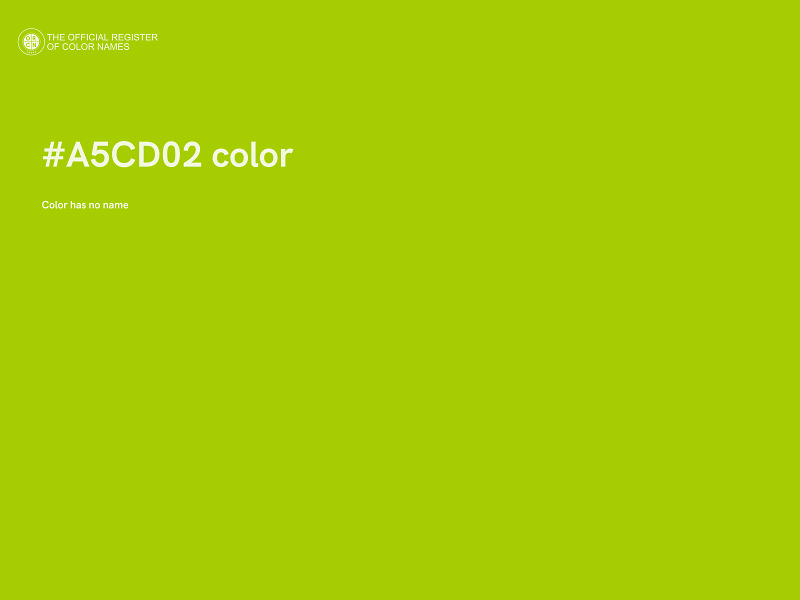 #A5CD02 color image