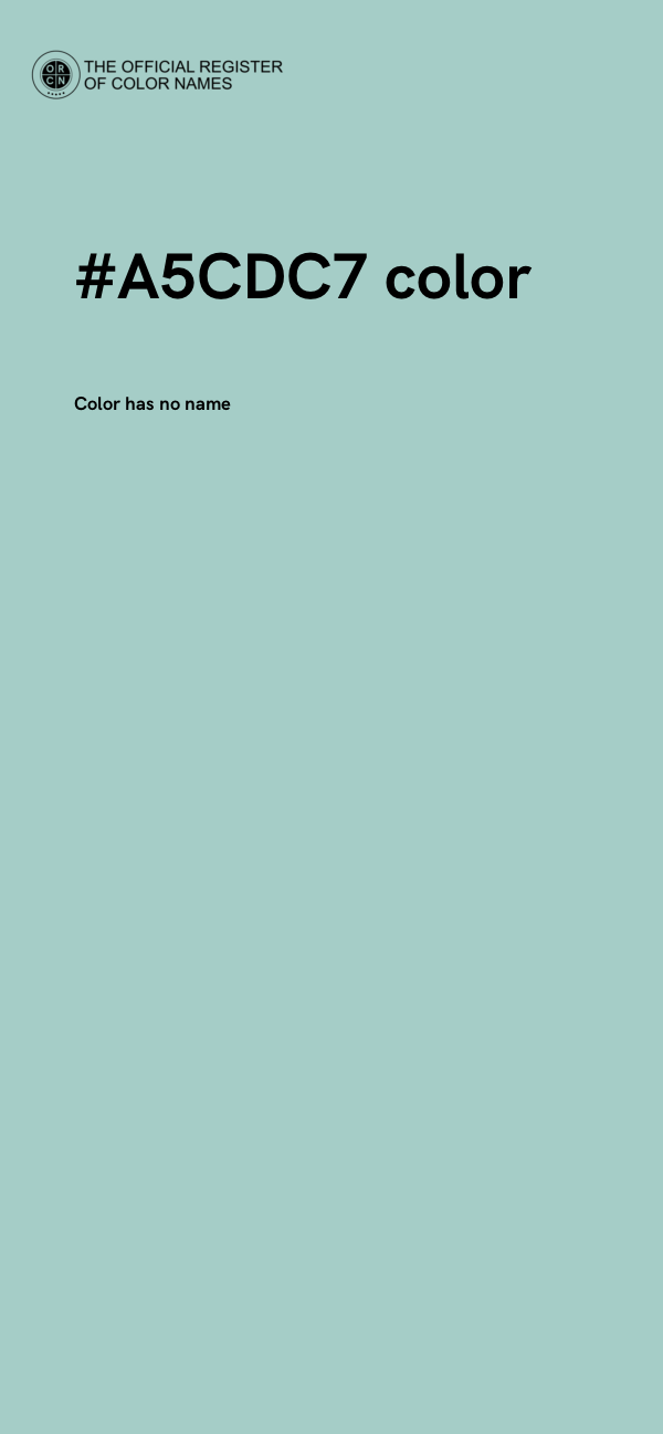 #A5CDC7 color image