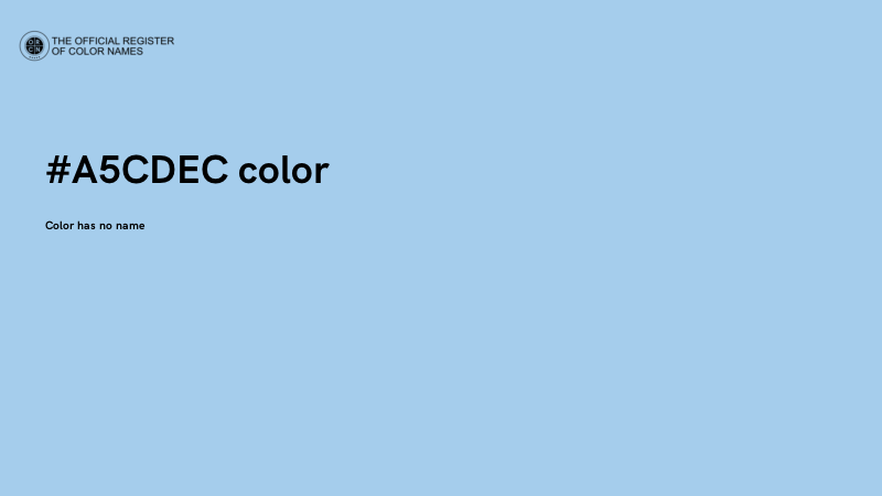 #A5CDEC color image