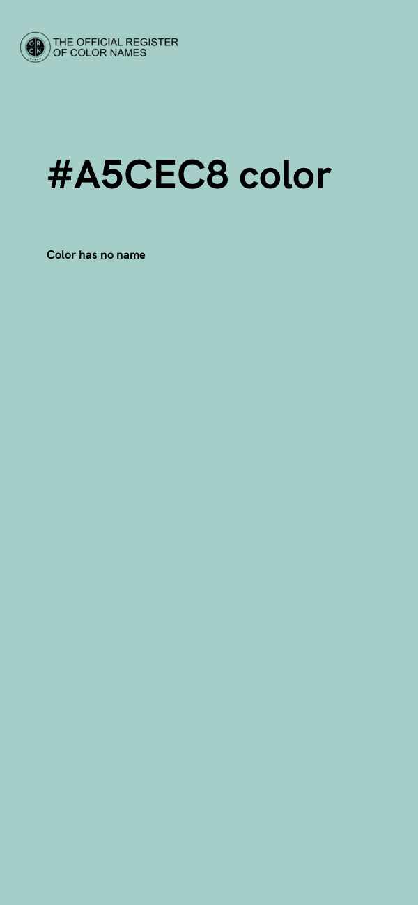 #A5CEC8 color image