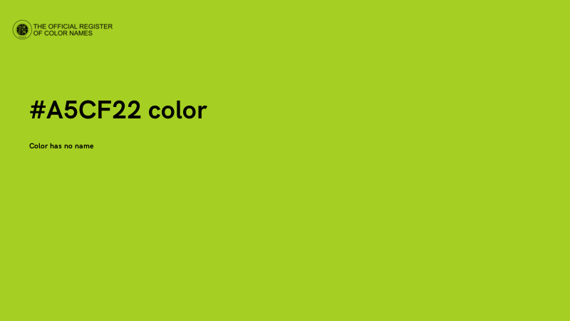 #A5CF22 color image