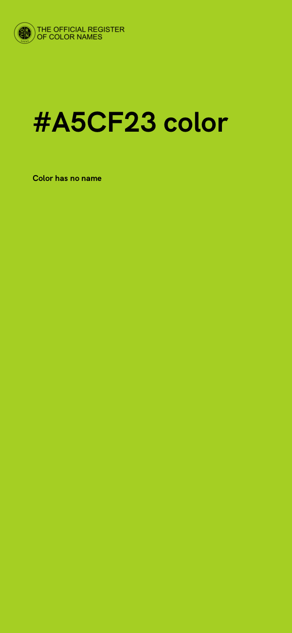 #A5CF23 color image