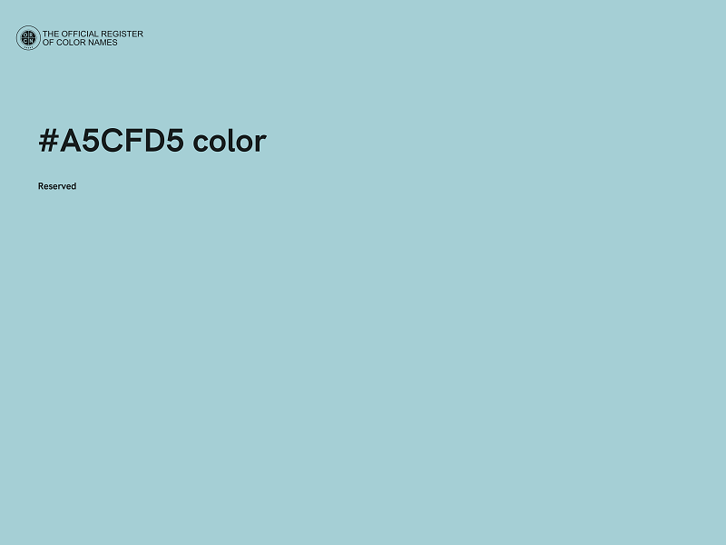#A5CFD5 color image