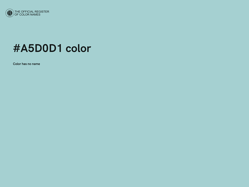 #A5D0D1 color image