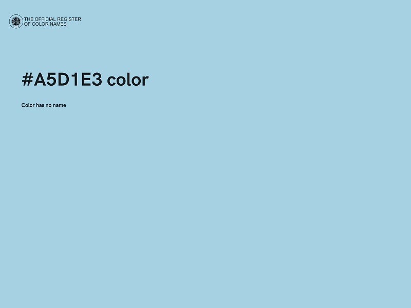 #A5D1E3 color image