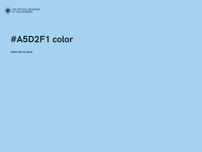 #A5D2F1 color image
