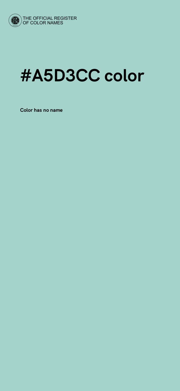 #A5D3CC color image