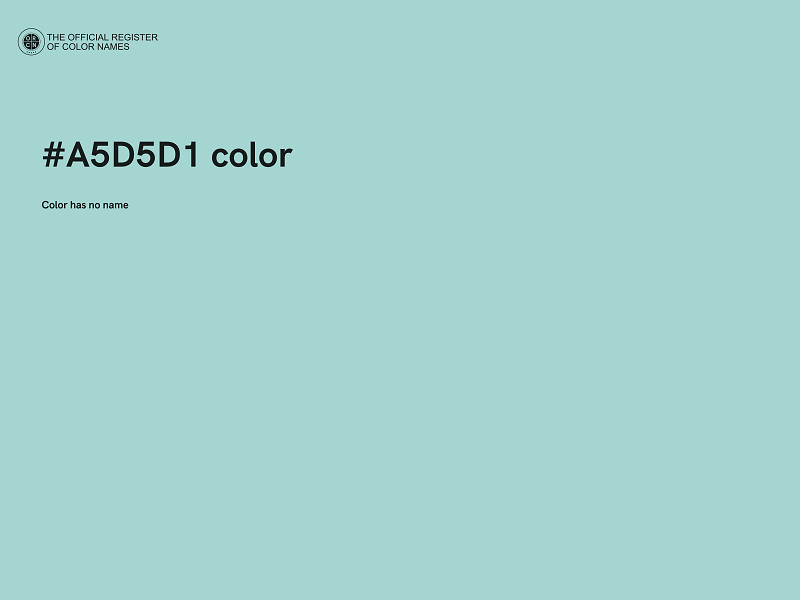 #A5D5D1 color image