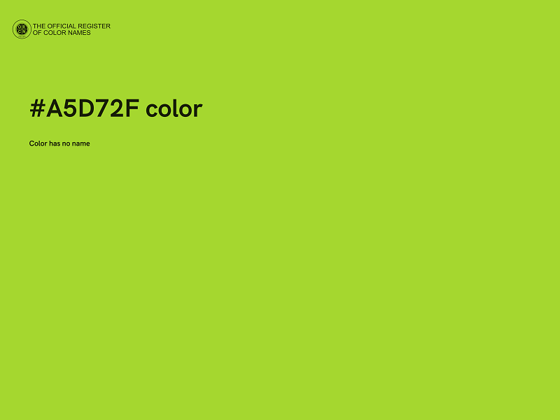 #A5D72F color image