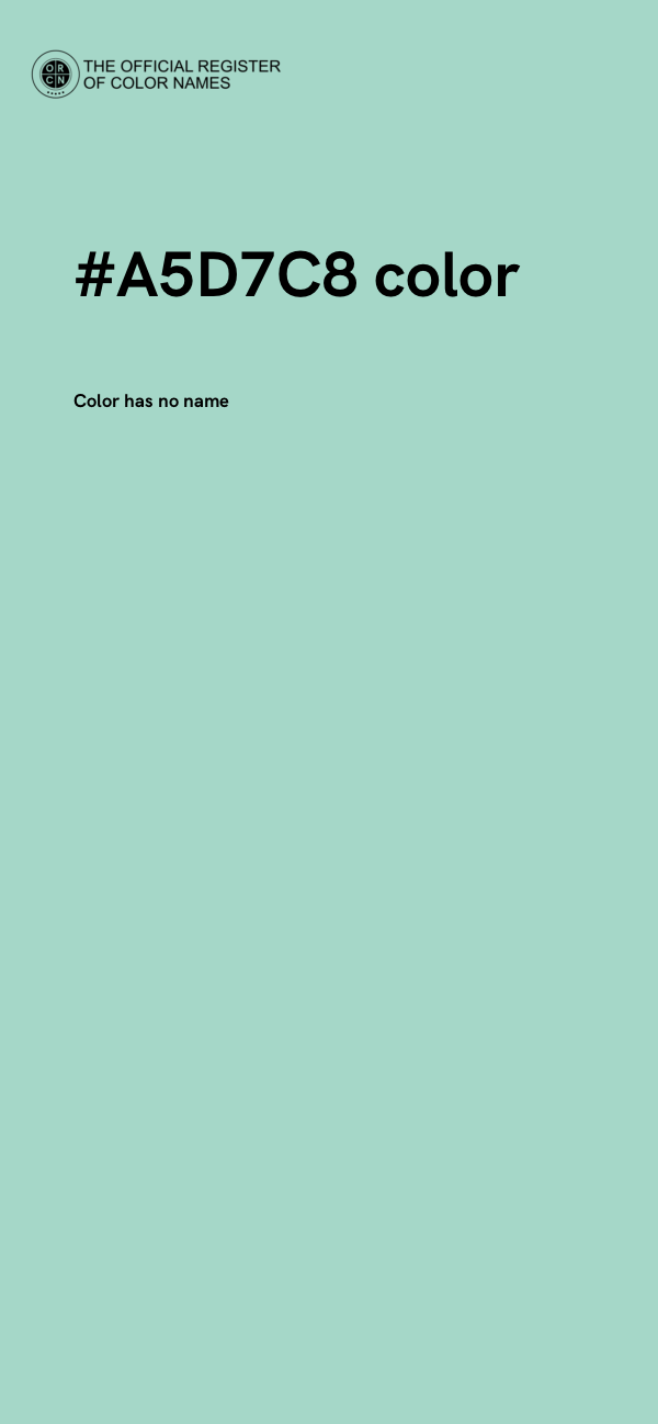 #A5D7C8 color image