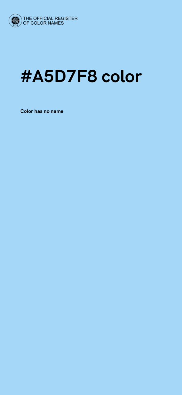 #A5D7F8 color image
