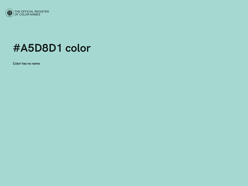 #A5D8D1 color image