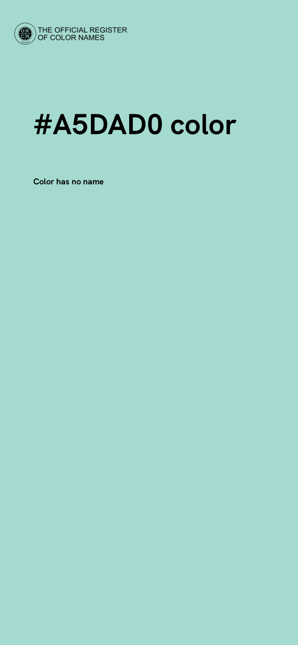 #A5DAD0 color image