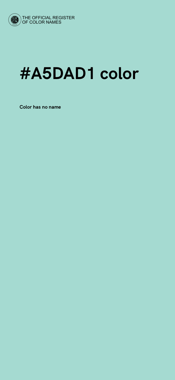 #A5DAD1 color image