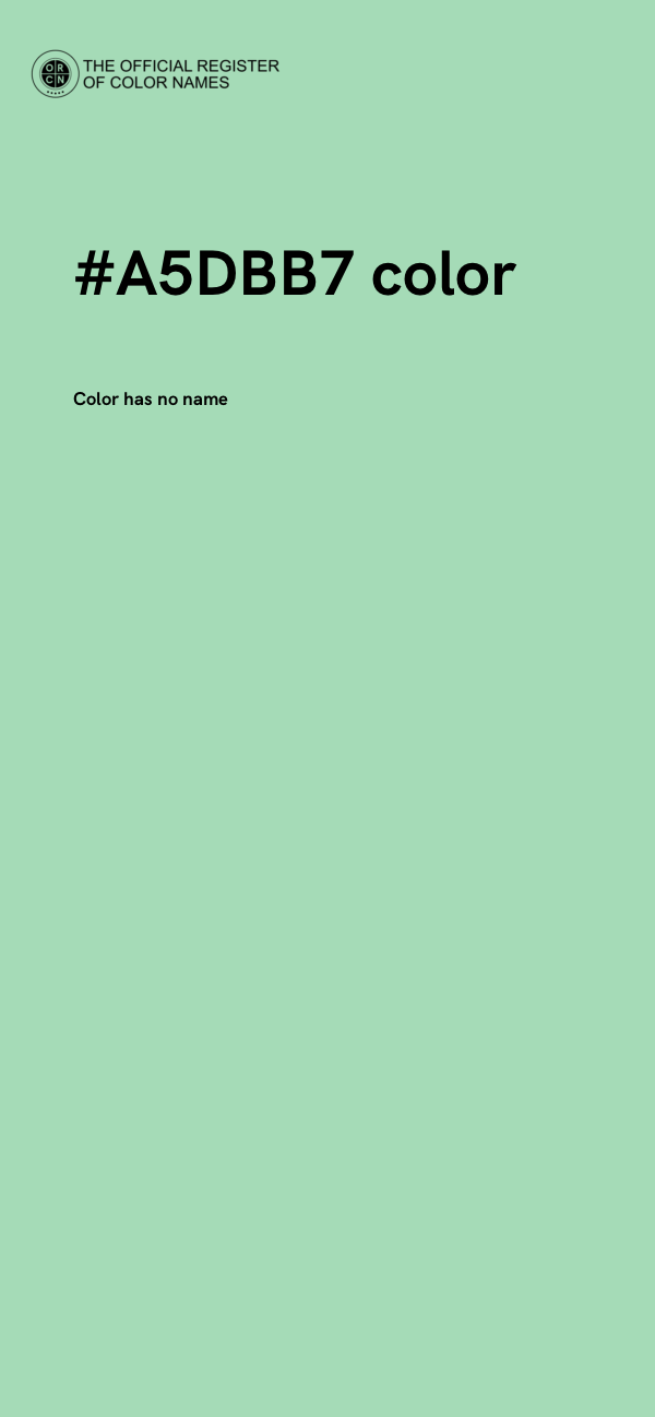 #A5DBB7 color image