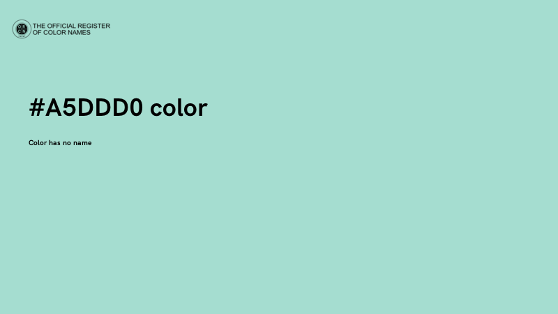 #A5DDD0 color image