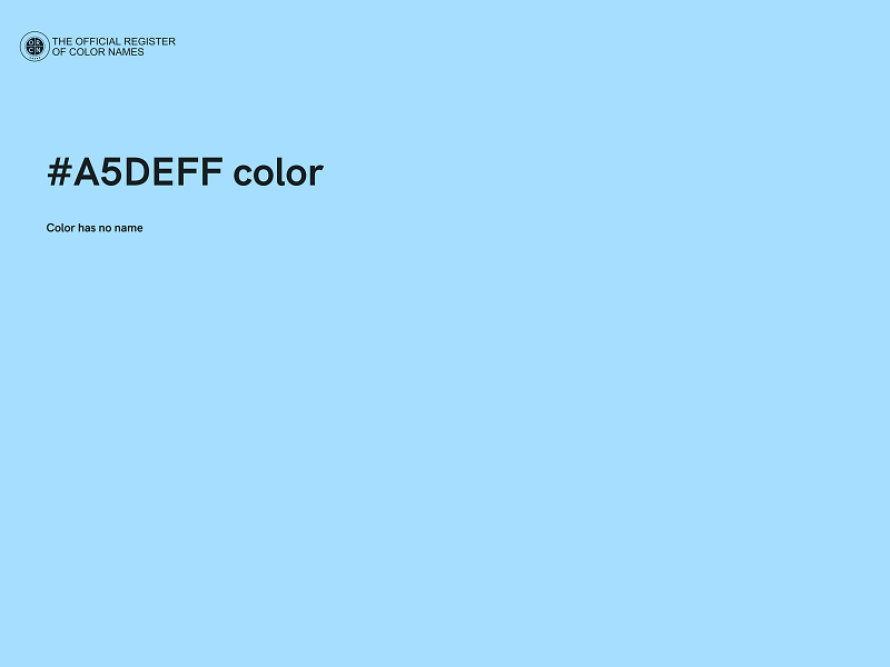 #A5DEFF color image