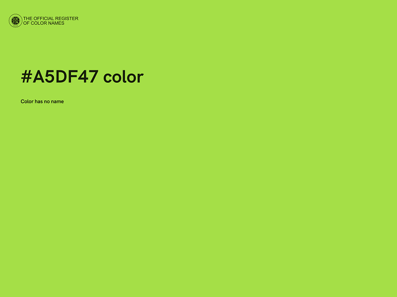 #A5DF47 color image