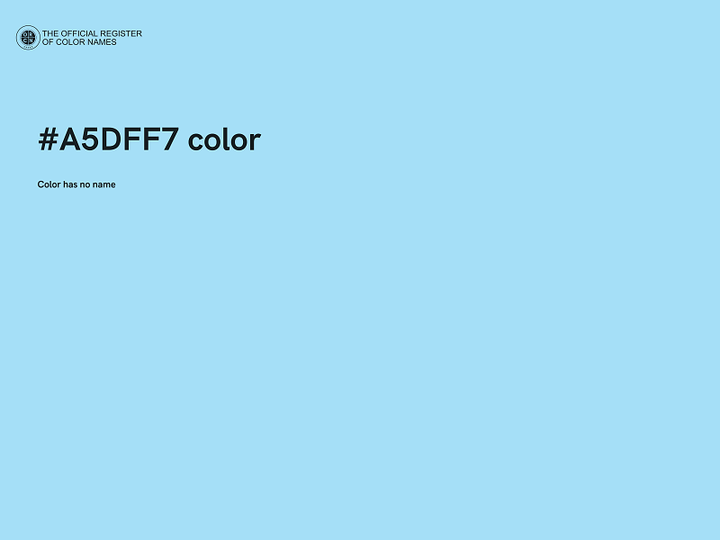 #A5DFF7 color image