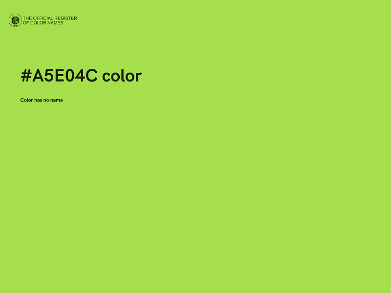 #A5E04C color image