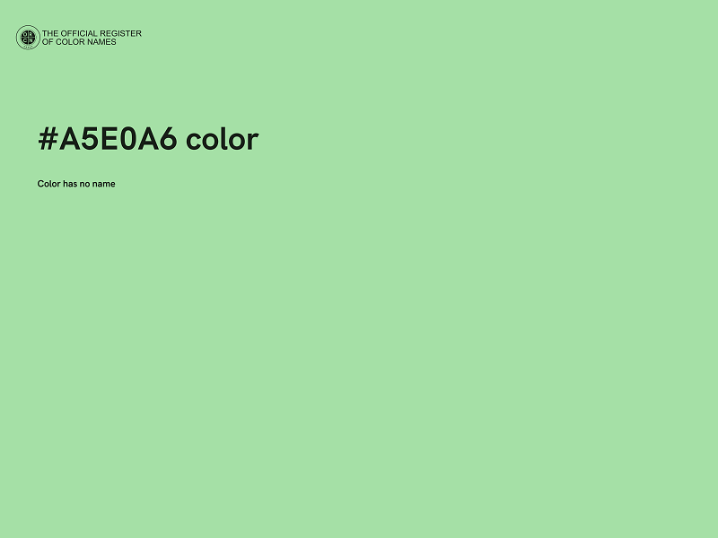 #A5E0A6 color image