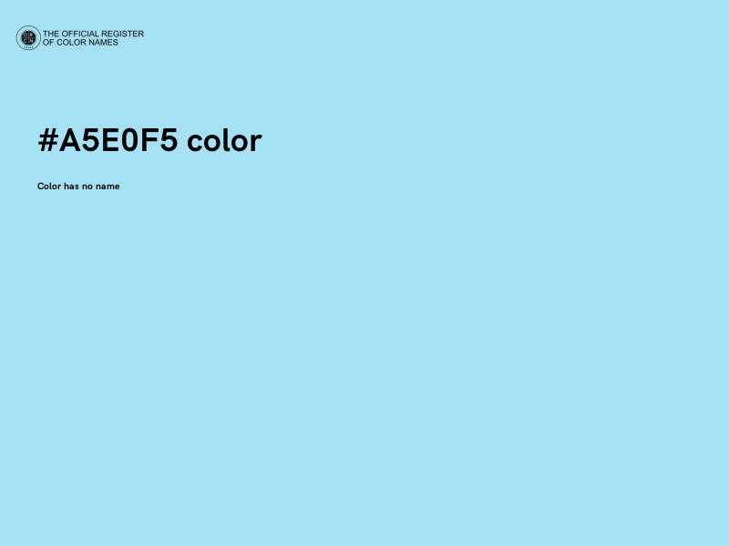 #A5E0F5 color image