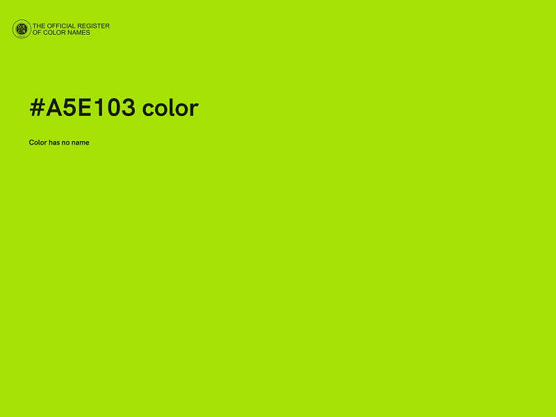 #A5E103 color image