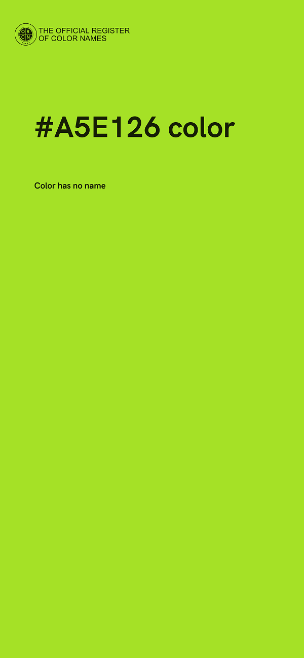 #A5E126 color image