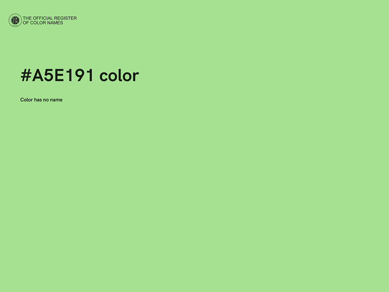 #A5E191 color image