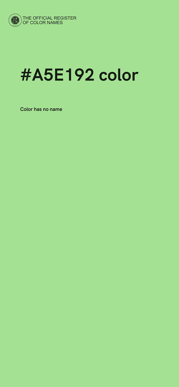 #A5E192 color image