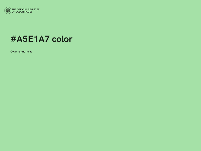 #A5E1A7 color image