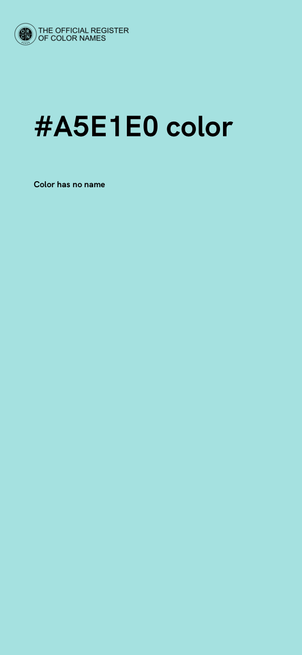 #A5E1E0 color image